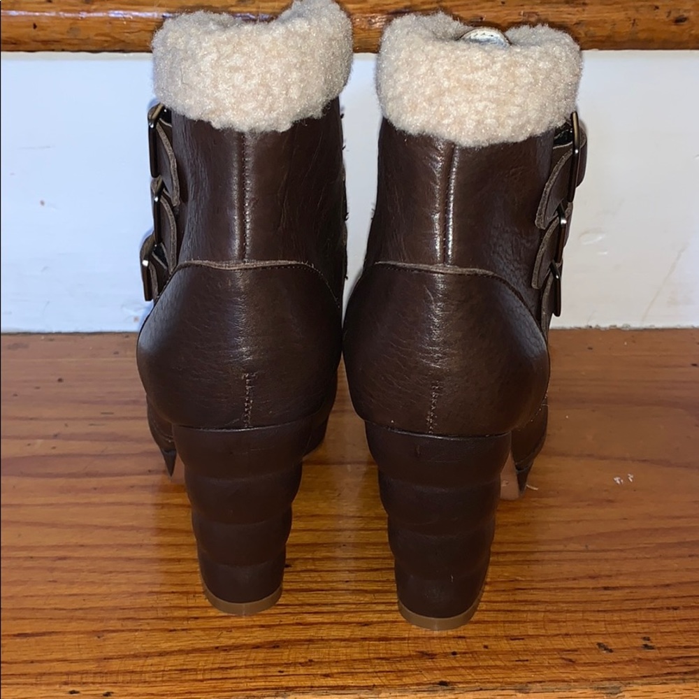 NEW See by Chloe brown bootie shearling trim - Picture 7 of 16